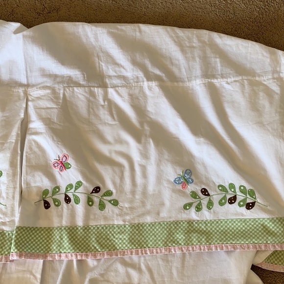 POTTERY BARN KIDS HAYLEY BUTTERFLY CRIB SKIRT - Picture 7 of 8